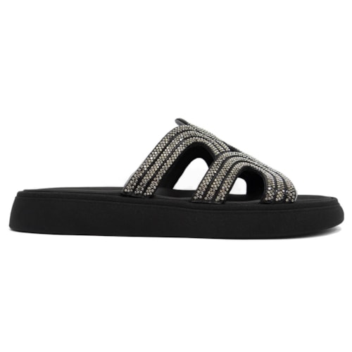 Detalhe - Chinelo Moleca Gaspea Com Brilho 5469.134 Preto