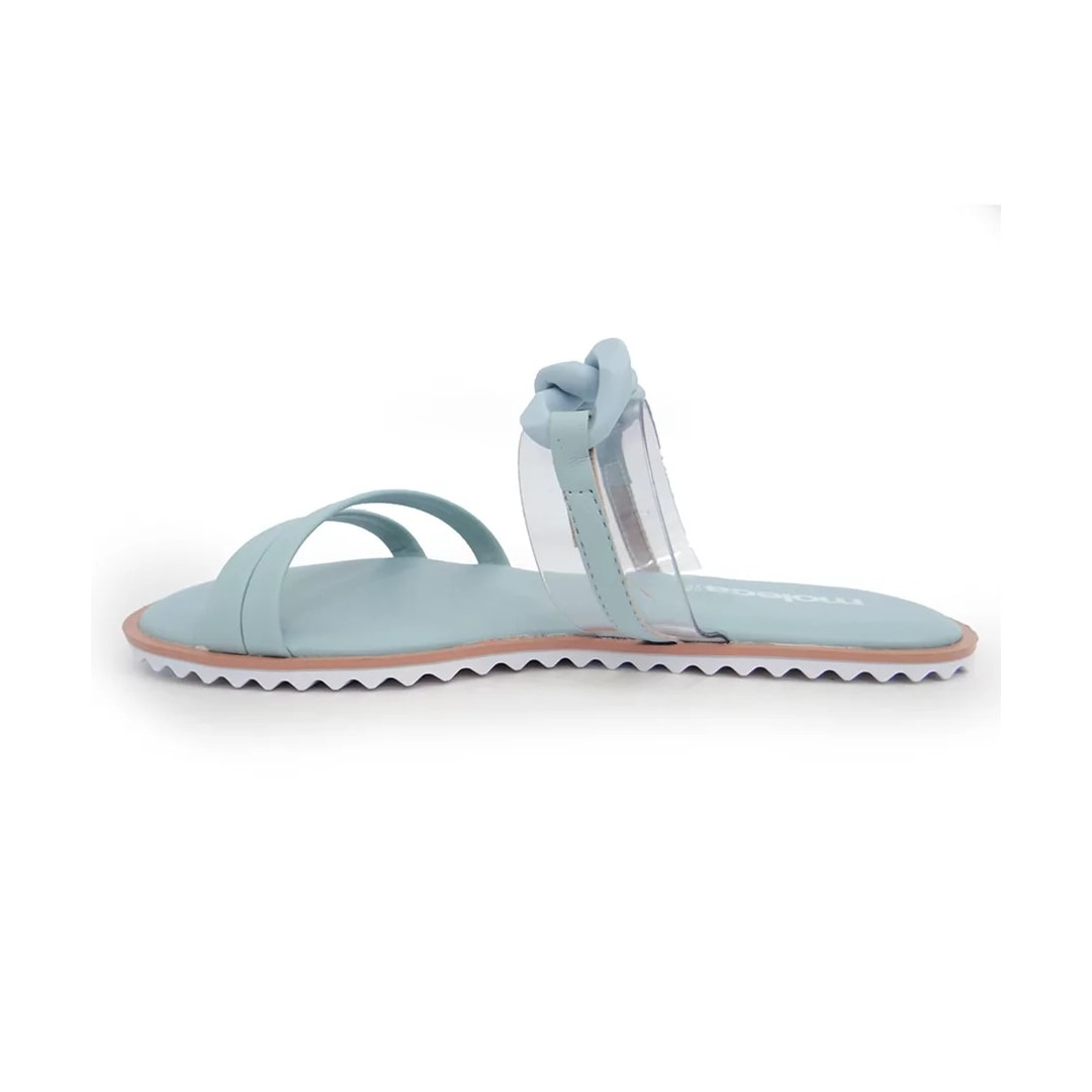 Chinelo Moleca Rasteira Feminina 5464.106 Light Turquesa