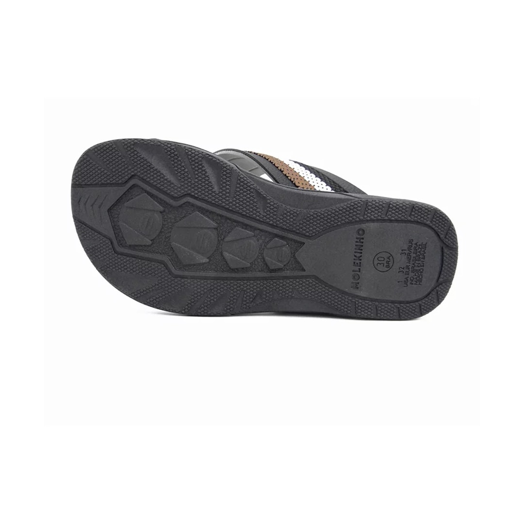 Chinelo Molekinho Kids Menino 2402.434 Preto/Branco/Caramel Chinelo Molekinho Kids Menino 2402.434 Preto/Branco/Caramel