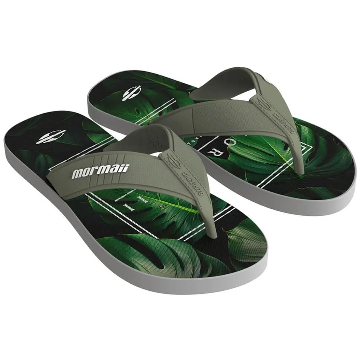Chinelo Mormaii Tropical Dedo Grendene 10591 Cinza/Verde/Cinza Chinelo Mormaii Tropical Dedo Grendene 10591 Cinza/Verde/Cinza