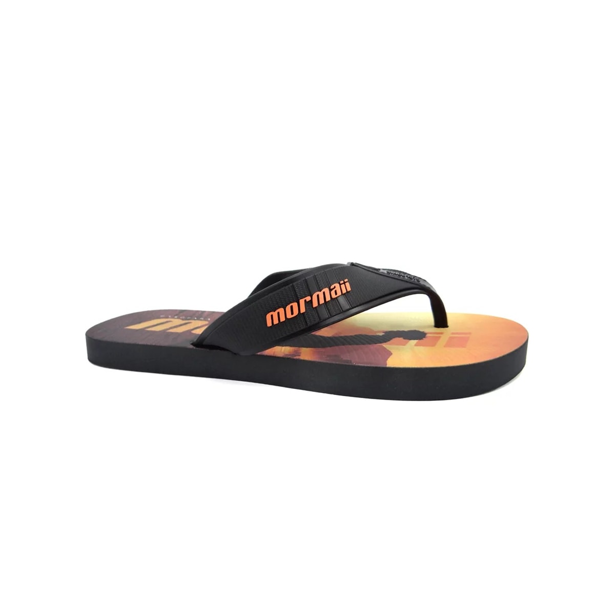 Chinelo Mormaii Tropical Dedo Grendene 10591 Preto/Preto/Laranja Chinelo Mormaii Tropical Dedo Grendene 10591 Preto/Preto/Laranja