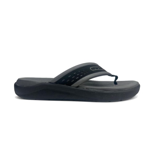 Detalhe - Chinelo Olympikus Masculino 921 Preto/Chumbo