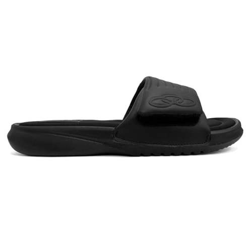 Detalhe - Chinelo Olympikus Masculino Gaspea Meubourne Preto/Branco
