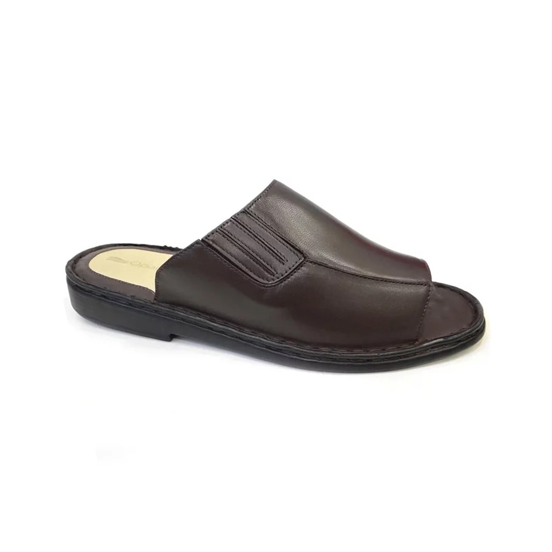 Chinelo Opananken de Couro Anatômico 66906 Cafe Chinelo Opananken de Couro Anatômico 66906 Cafe