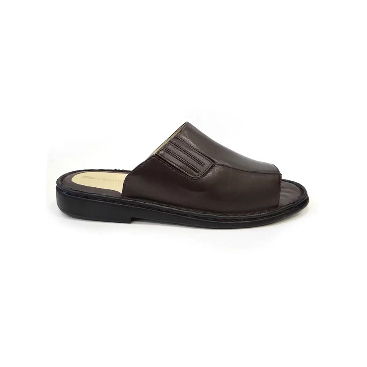 Chinelo Opananken de Couro Anatômico 66906 Cafe Chinelo Opananken de Couro Anatômico 66906 Cafe