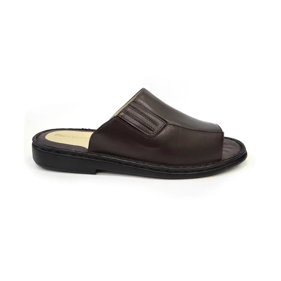 Chinelo Opananken de Couro Anatômico 66906 Cafe