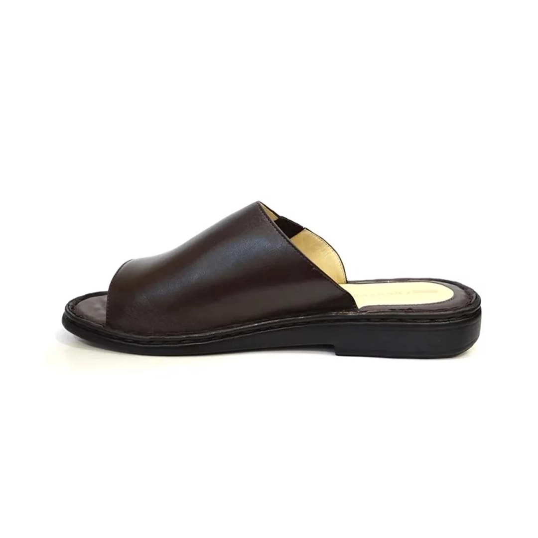 Chinelo Opananken de Couro Anatômico 66906 Cafe Chinelo Opananken de Couro Anatômico 66906 Cafe