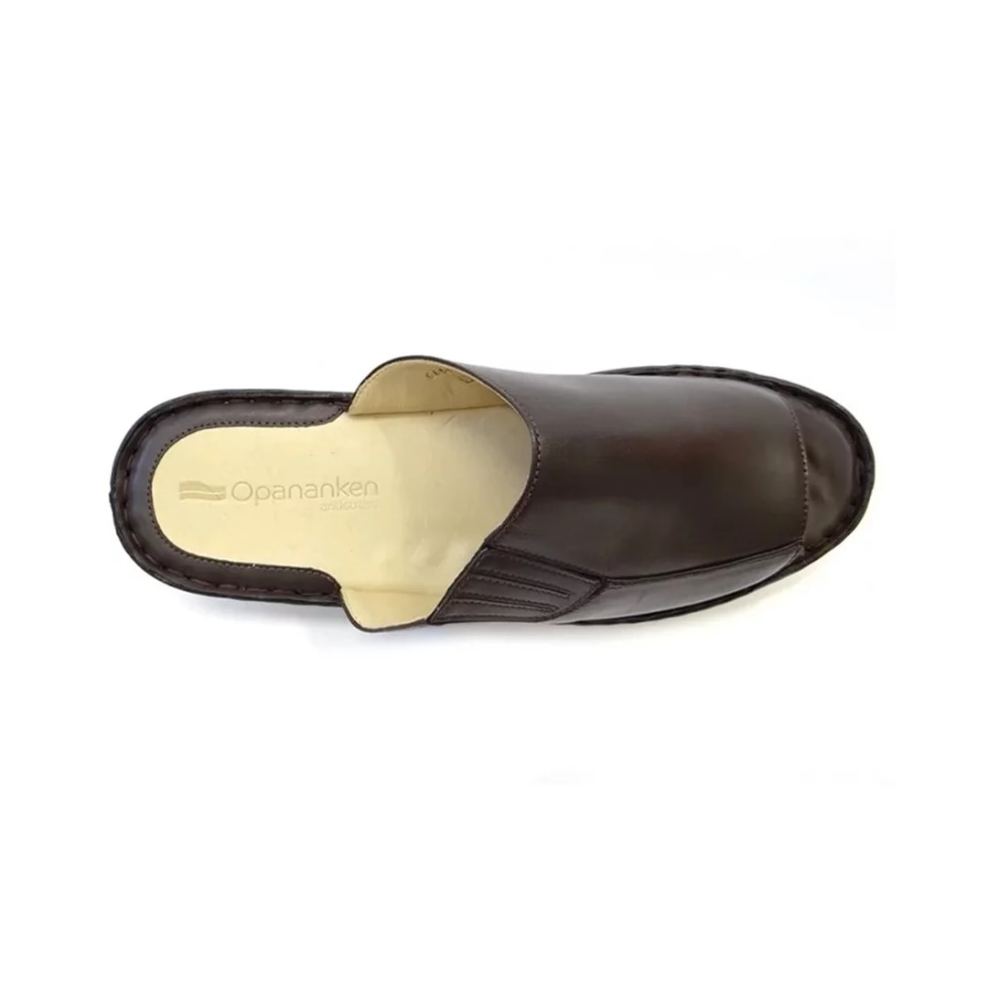 Chinelo Opananken de Couro Anatômico 66906 Cafe
