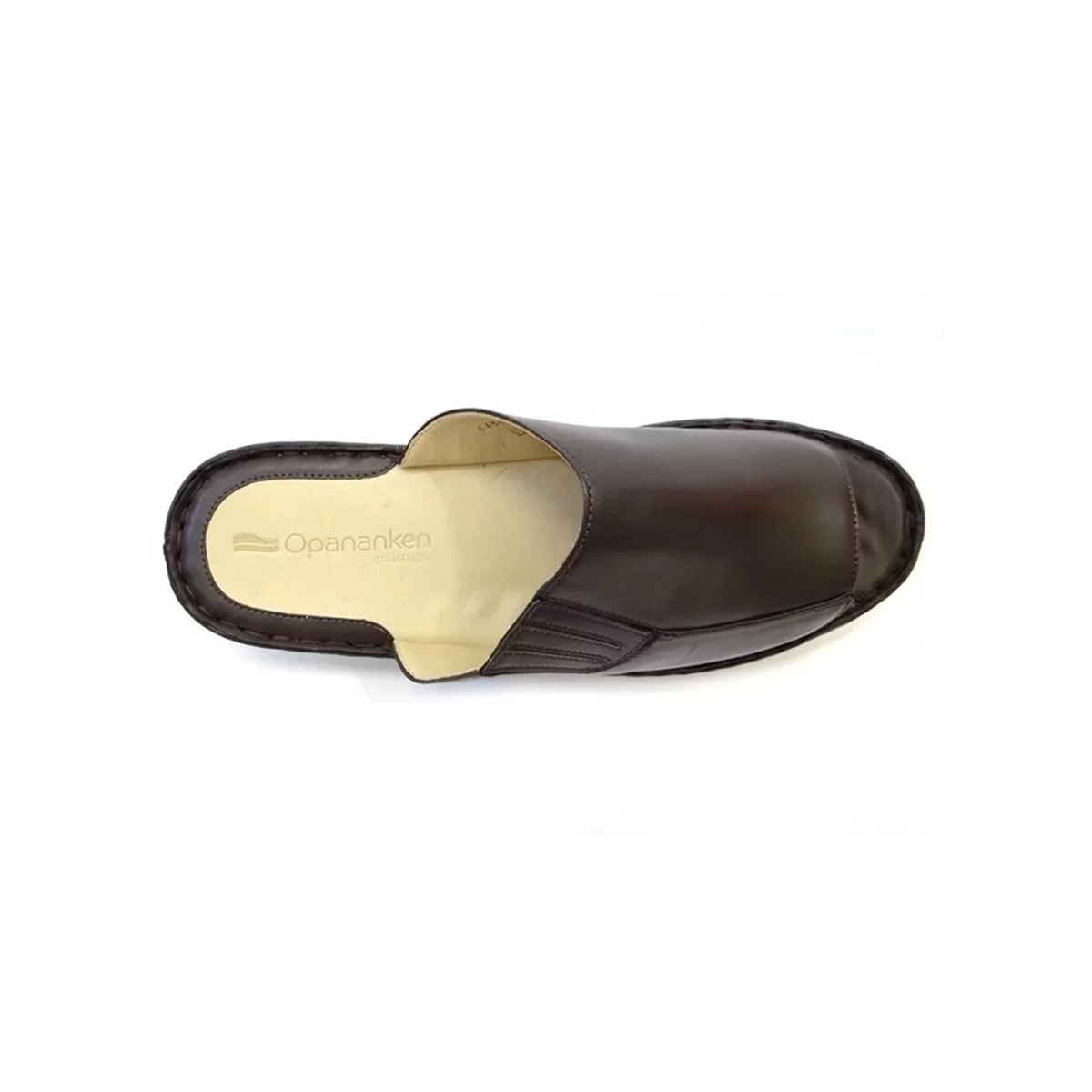 Chinelo Opananken de Couro Anatômico 66906 Cafe