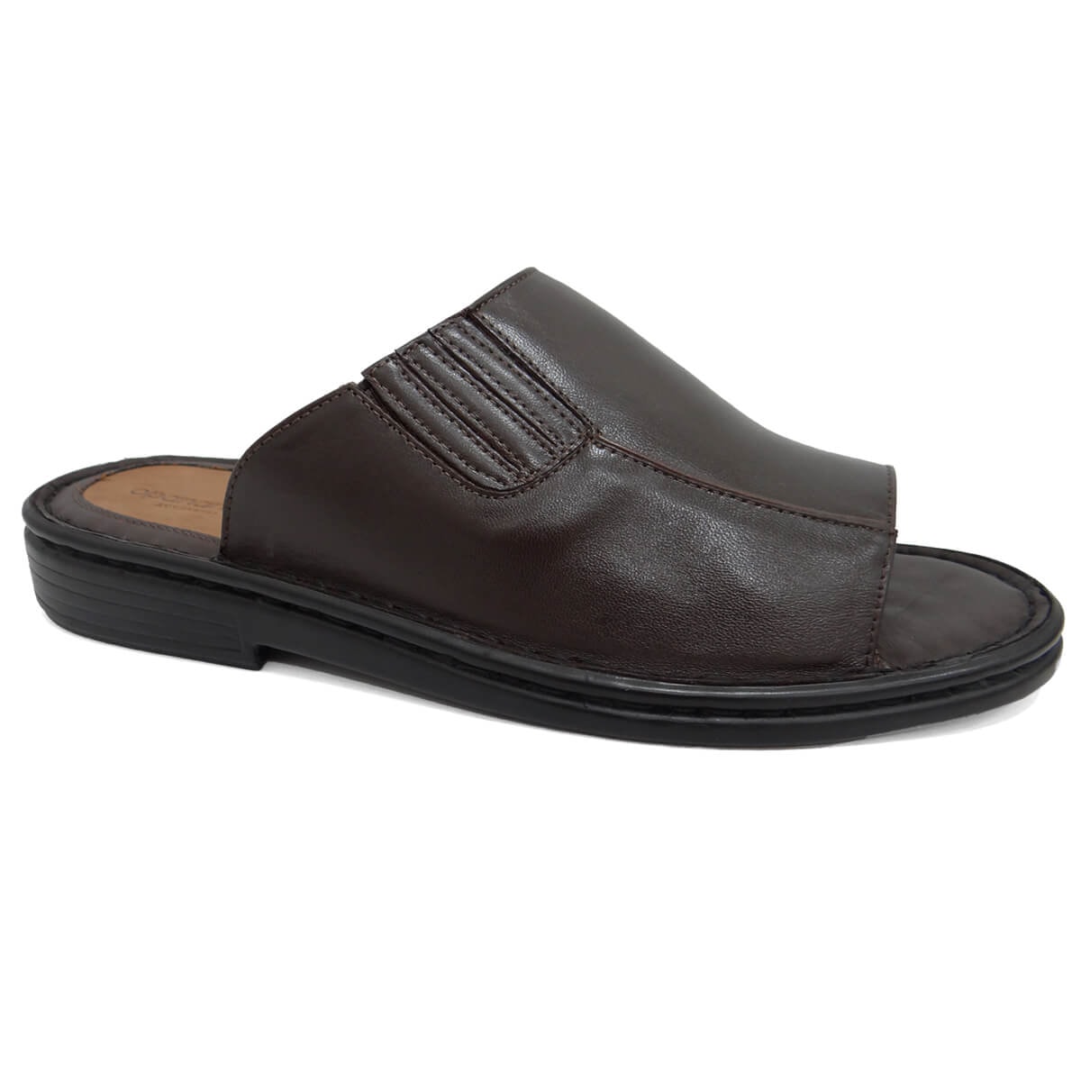 Chinelo Opananken de Couro Anatômico 66906 Cafe Chinelo Opananken de Couro Anatômico 66906 Cafe