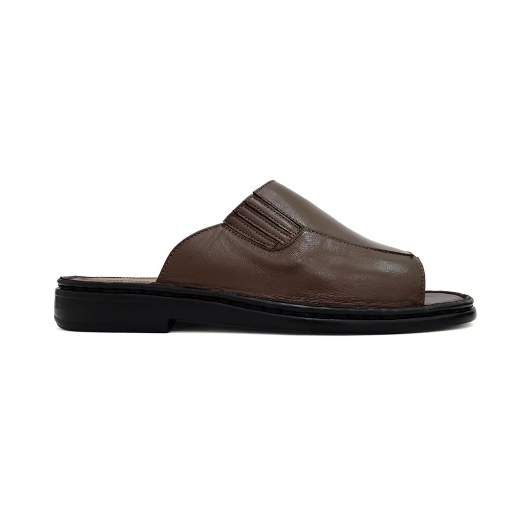Chinelo Opananken de Couro Anatômico 66906 Havana/Cafe