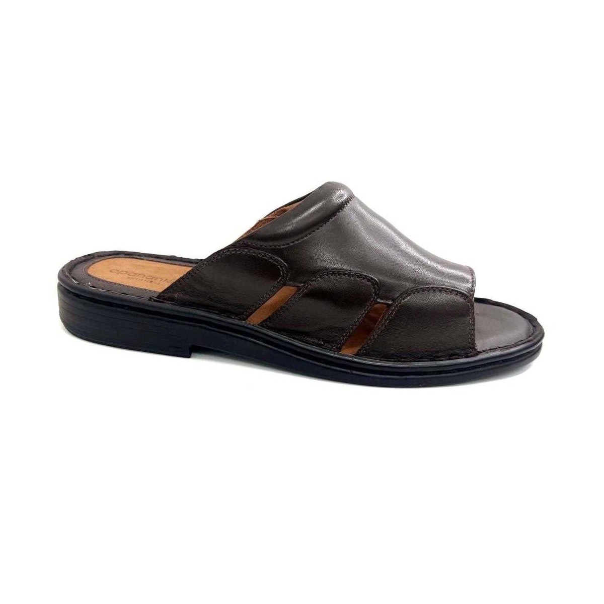 Chinelo Opananken de Couro Anatômico 66911 Cafe Chinelo Opananken de Couro Anatômico 66911 Cafe