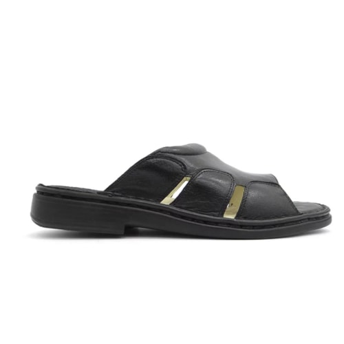 Detalhe - Chinelo Opananken de Couro Anatômico 66911 Preto