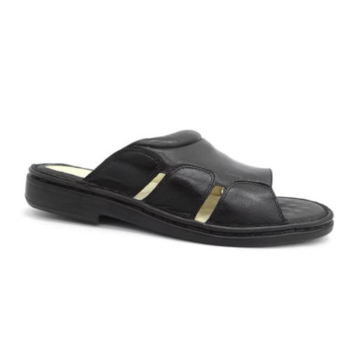 Chinelo Opananken de Couro Anatômico 66911 Preto