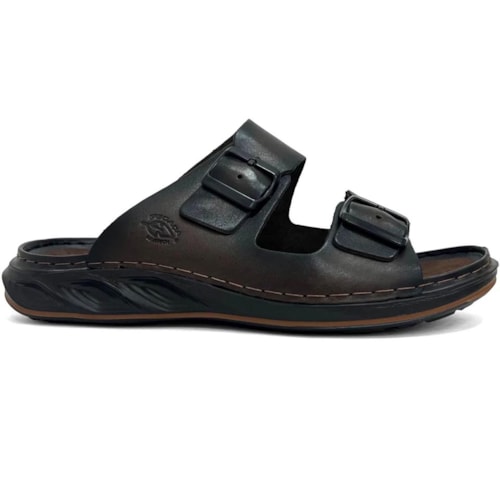 Detalhe - Chinelo Pegada De Couro 134106 Cravo