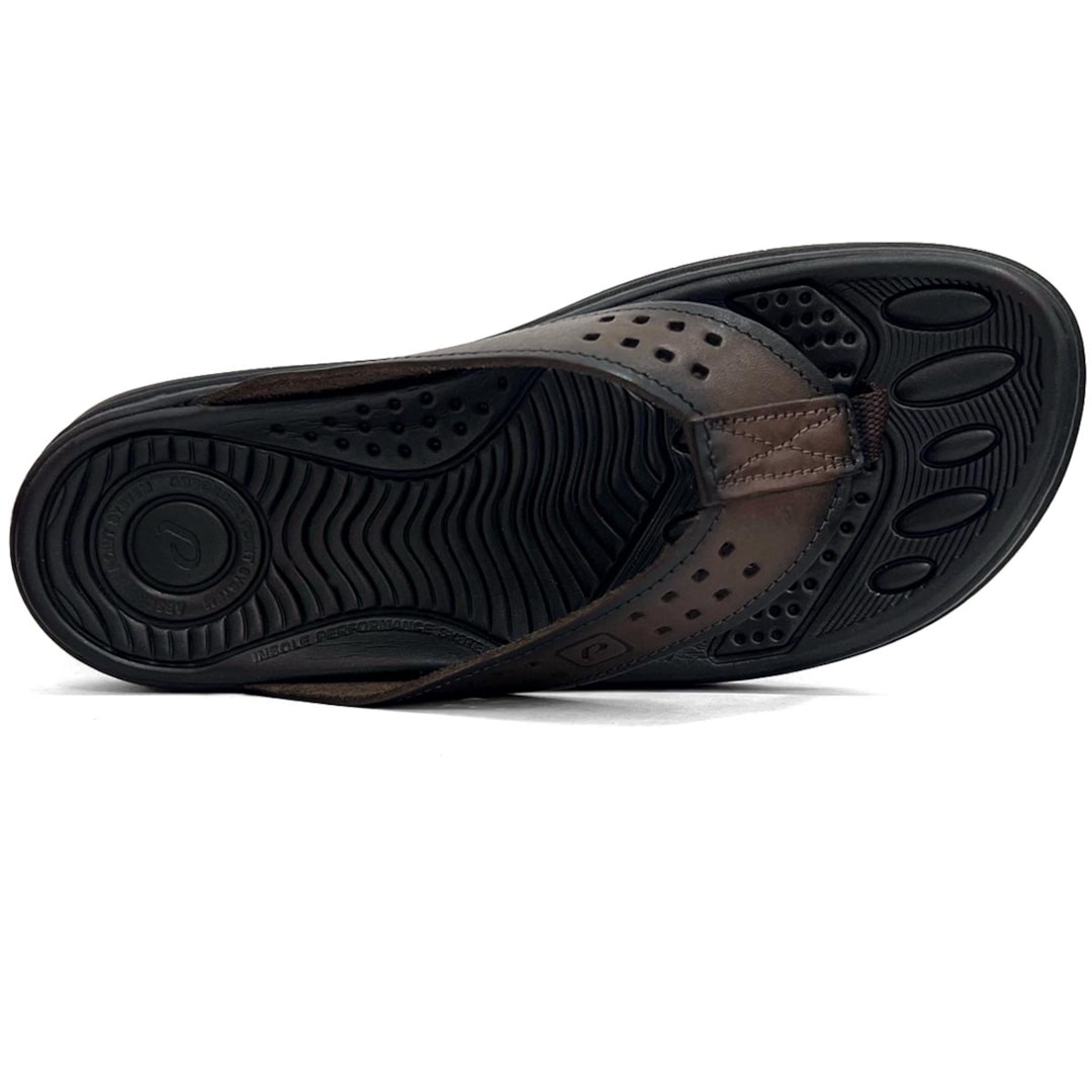 Chinelo Pegada De Couro 134202 Cravo