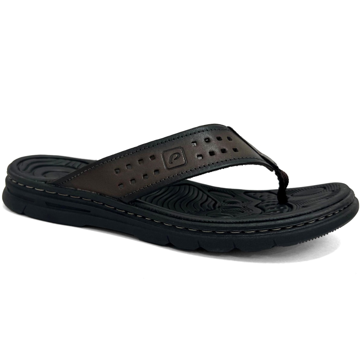 Chinelo Pegada De Couro 134202 Cravo Chinelo Pegada De Couro 134202 Cravo