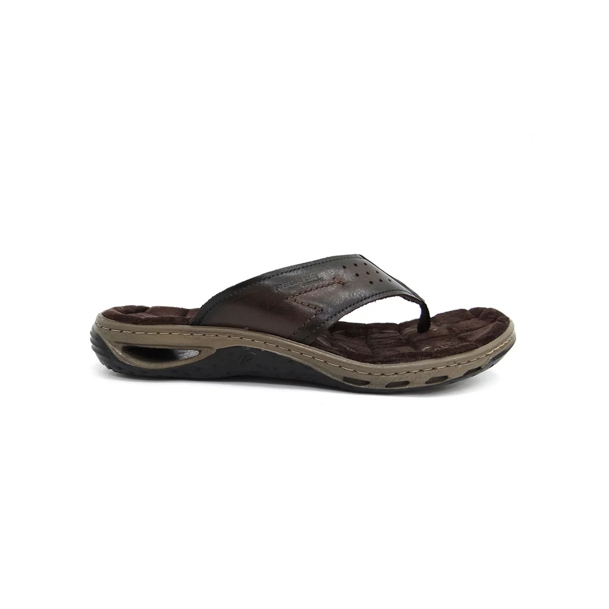 Chinelo Pegada de Couro de Dedo 131663 Cravo Chinelo Pegada de Couro de Dedo 131663 Cravo