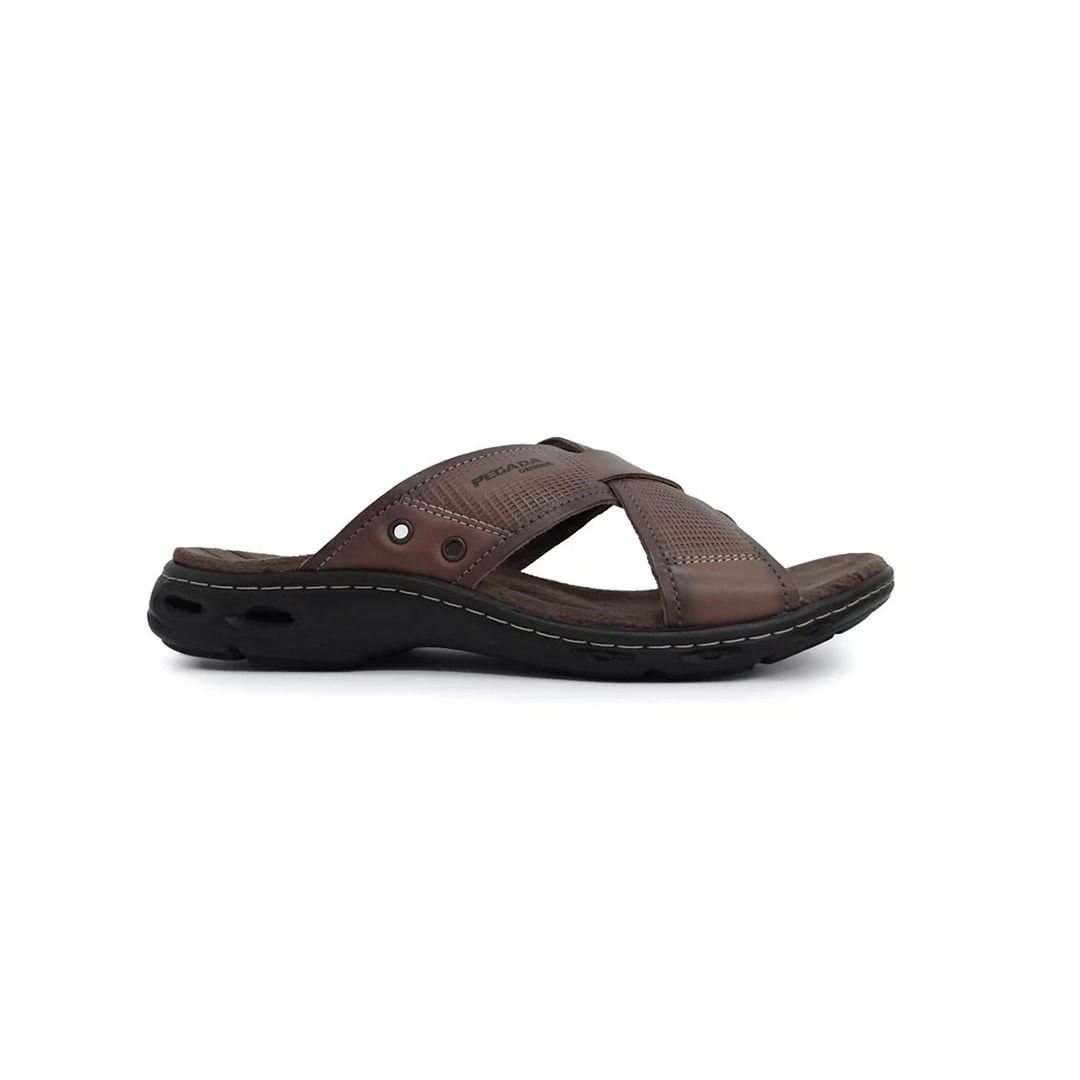 Chinelo Pegada de Couro Masculino 130683 Rato Chinelo Pegada de Couro Masculino 130683 Rato
