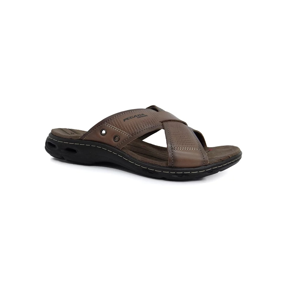 Chinelo Pegada de Couro Masculino 130683 Rato Chinelo Pegada de Couro Masculino 130683 Rato