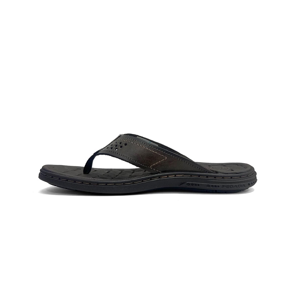 Chinelo Pegada Masculino Couro 131221 Cravo