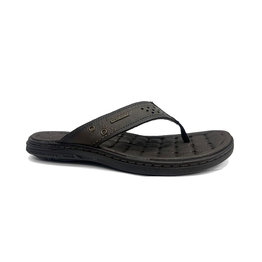 Chinelo Pegada Masculino Couro 131221 Cravo
