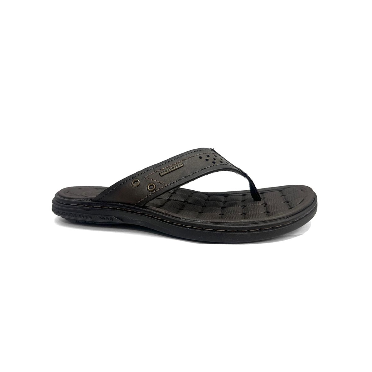 Chinelo Pegada Masculino Couro 131221 Cravo