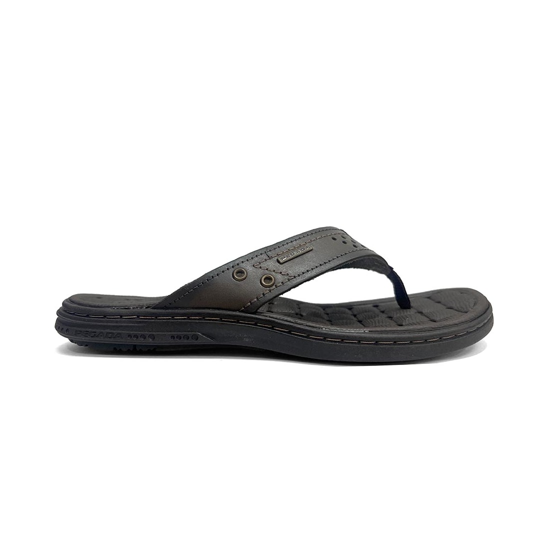 Chinelo Pegada Masculino Couro 131221 Cravo Chinelo Pegada Masculino Couro 131221 Cravo