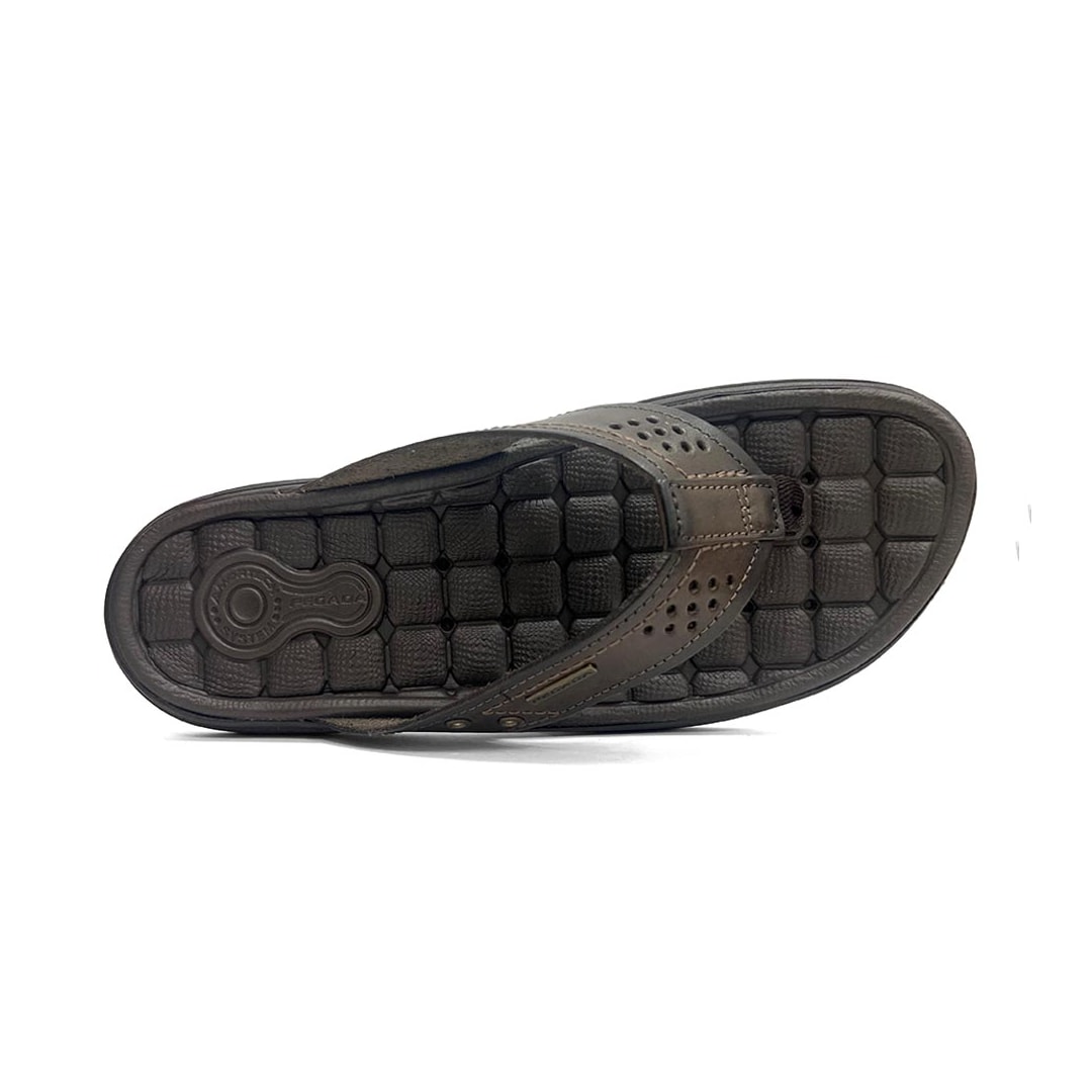 Chinelo Pegada Masculino Couro 131221 Cravo