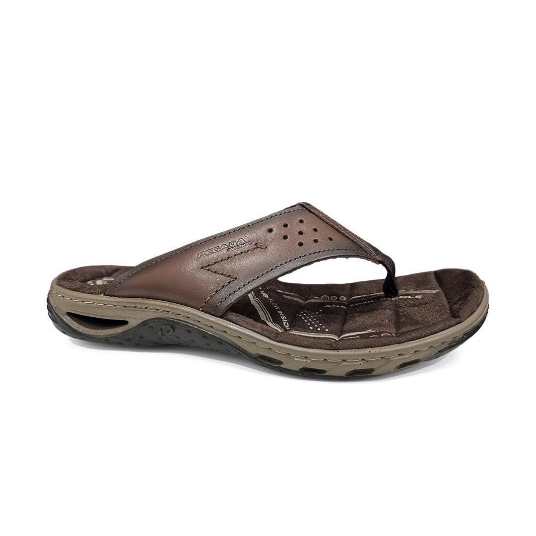 Chinelo Pegada Masculino Couro Dedo 131663 Pinhao Chinelo Pegada Masculino Couro Dedo 131663 Pinhao