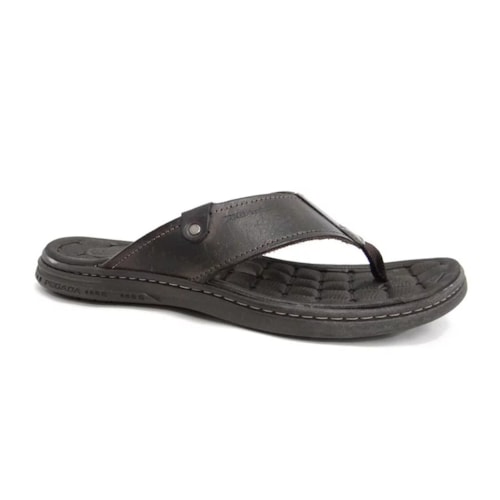 Chinelo Pegada Masculino De Couro 131281 Cravo