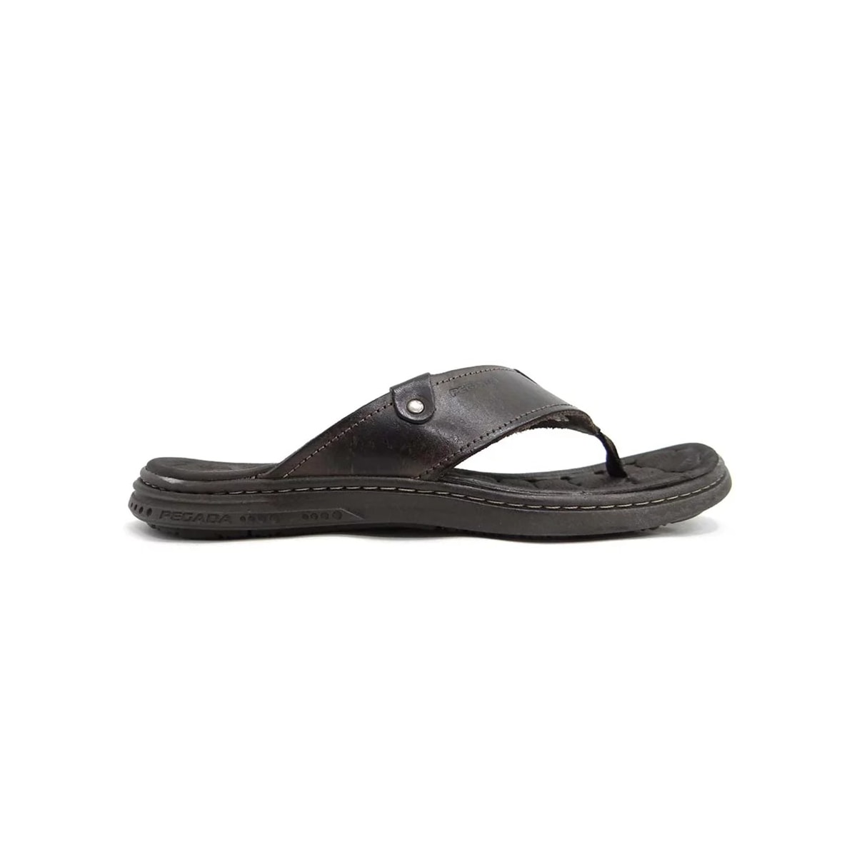 Chinelo Pegada Masculino De Couro 131281 Cravo Chinelo Pegada Masculino De Couro 131281 Cravo