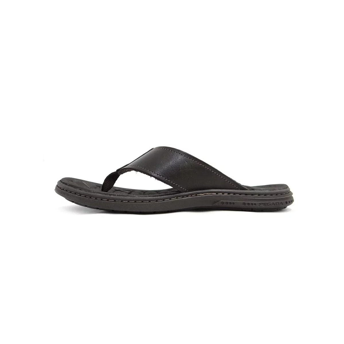 Chinelo Pegada Masculino De Couro 131281 Cravo Chinelo Pegada Masculino De Couro 131281 Cravo