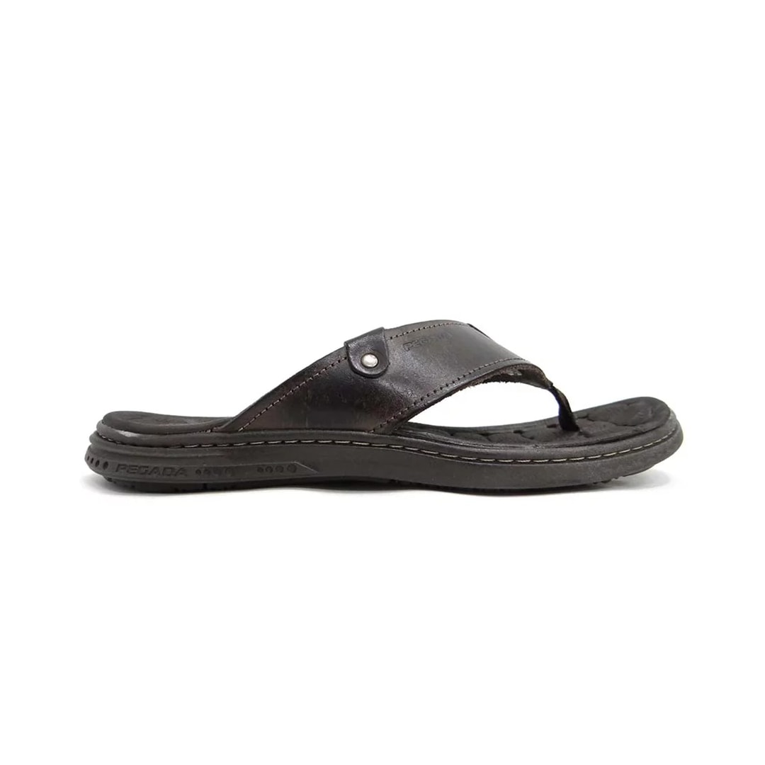 Chinelo Pegada Masculino De Couro 131281 Cravo Chinelo Pegada Masculino De Couro 131281 Cravo