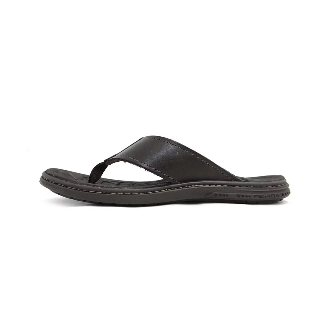 Chinelo Pegada Masculino De Couro 131281 Cravo Chinelo Pegada Masculino De Couro 131281 Cravo