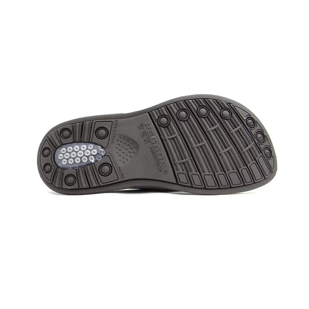 Chinelo Pegada Masculino De Couro 131281 Cravo Chinelo Pegada Masculino De Couro 131281 Cravo