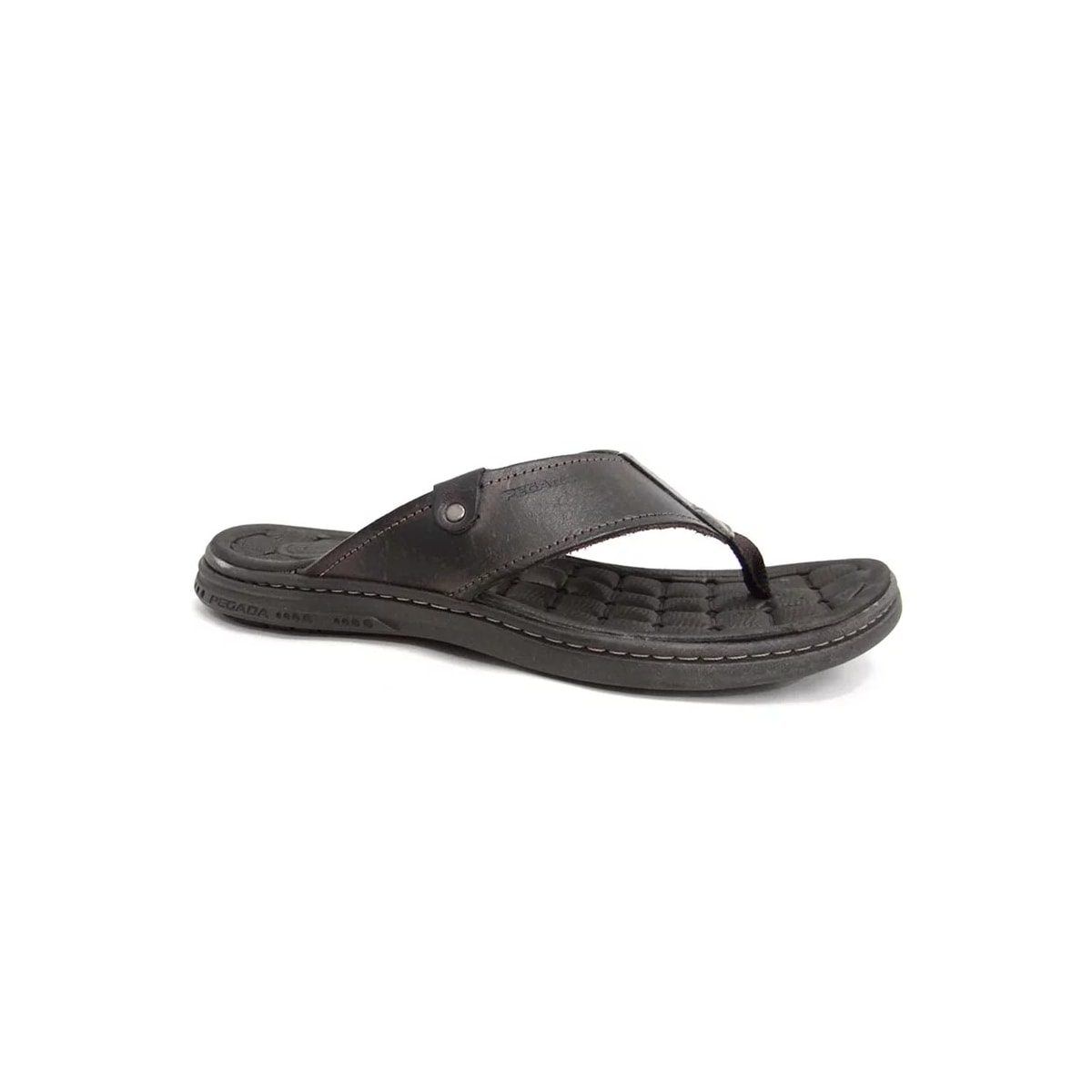 Chinelo Pegada Masculino De Couro 131281 Cravo Chinelo Pegada Masculino De Couro 131281 Cravo