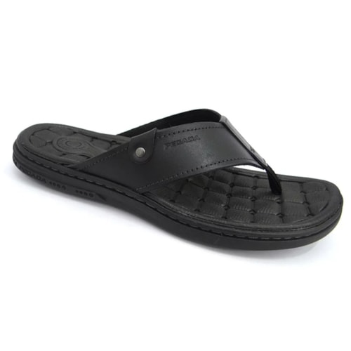 Chinelo Pegada Masculino De Couro 131281 Preto