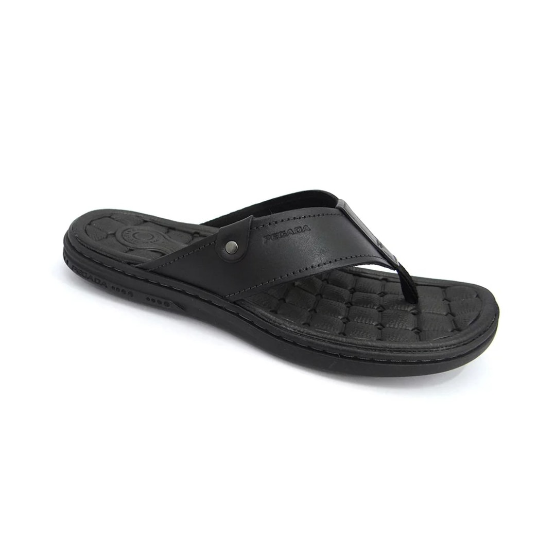 Chinelo Pegada Masculino De Couro 131281 Preto