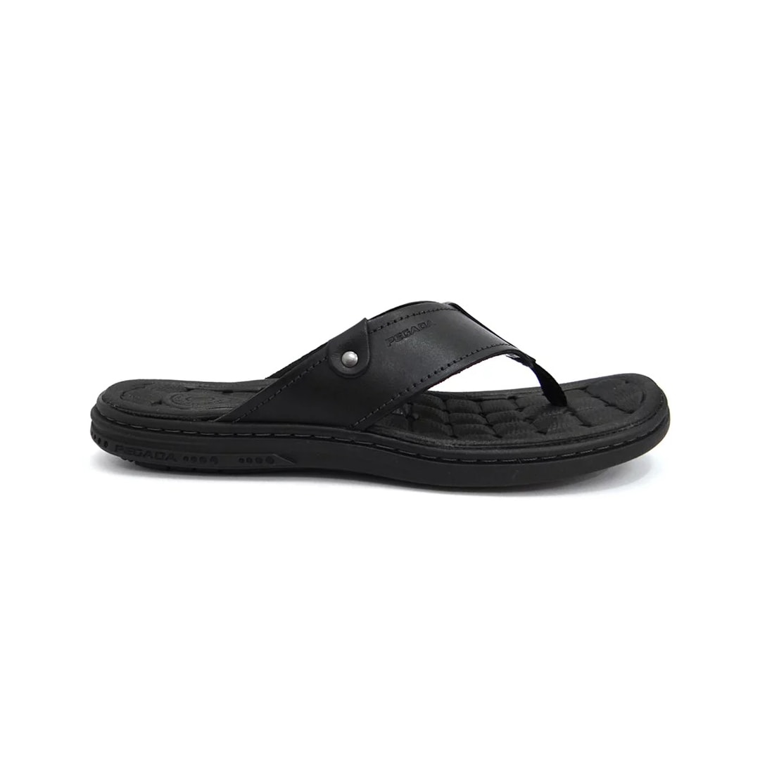 Chinelo Pegada Masculino De Couro 131281 Preto