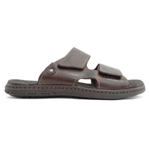 Chinelo Pegada Masculino de Couro 131283 Cravo