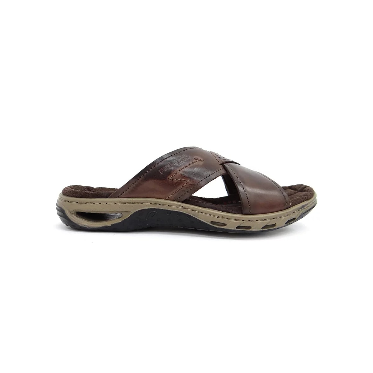 Chinelo Pegada Masculino de Couro 131655 Cravo Chinelo Pegada Masculino de Couro 131655 Cravo