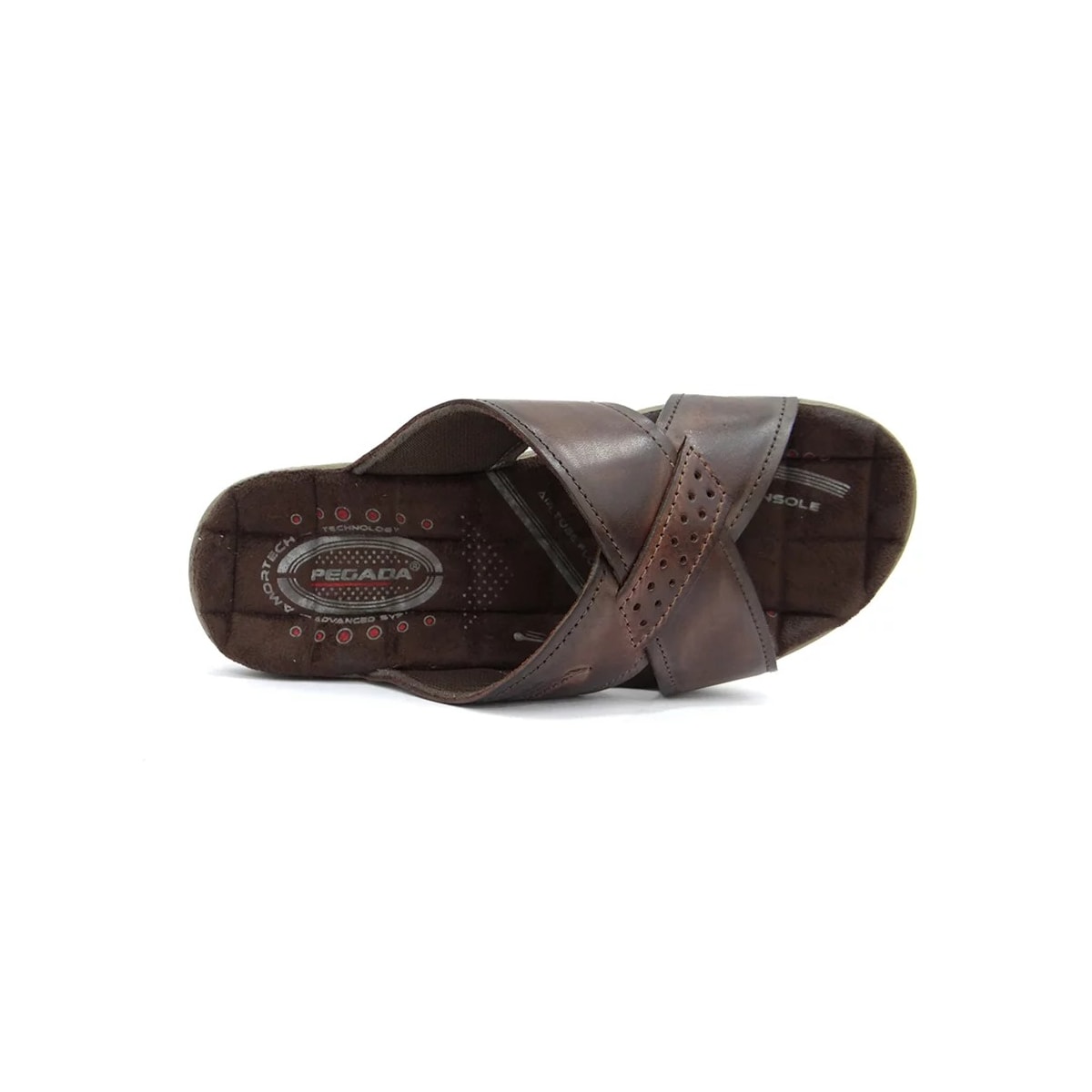 Chinelo Pegada Masculino de Couro 131655 Cravo Chinelo Pegada Masculino de Couro 131655 Cravo