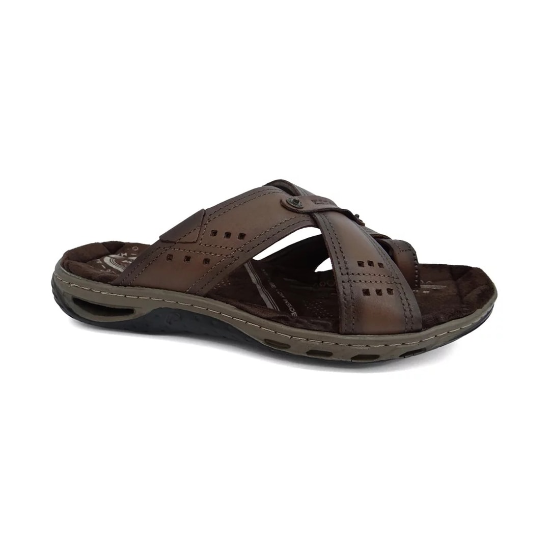 Chinelo Pegada Masculino de Couro 131655 Pinhao Chinelo Pegada Masculino de Couro 131655 Pinhao