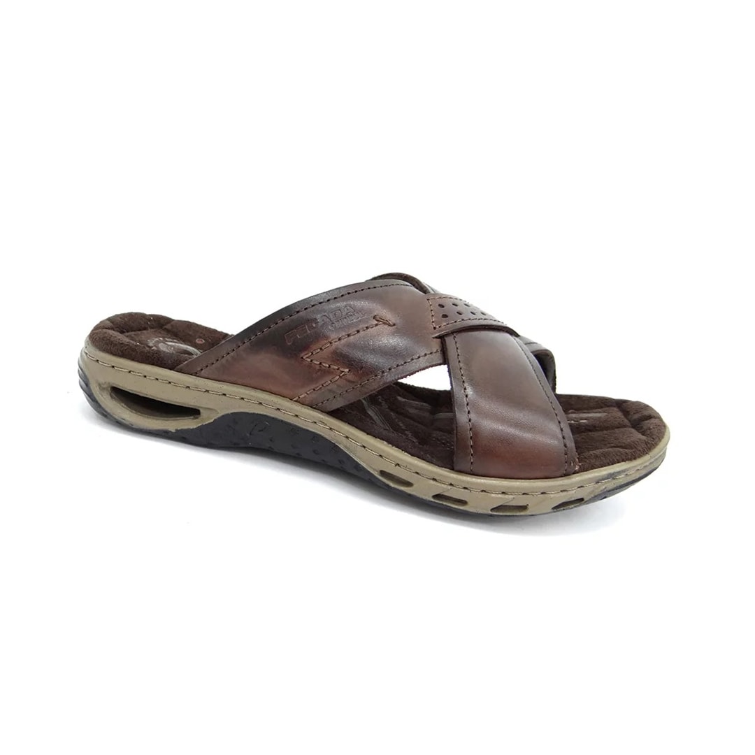 Chinelo Pegada Masculino de Couro 131661 Pinhao Chinelo Pegada Masculino de Couro 131661 Pinhao