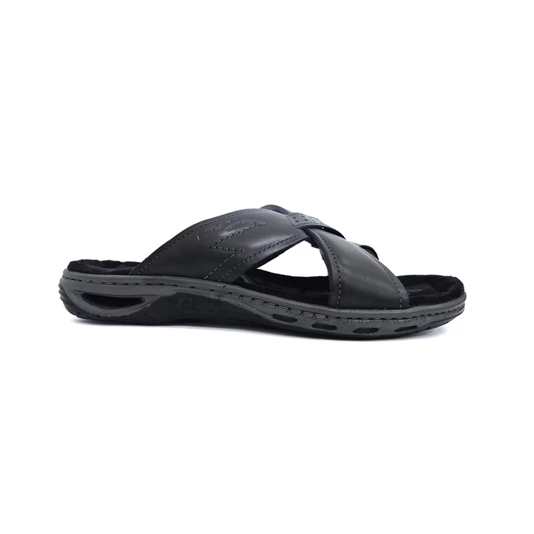 Chinelo Pegada Masculino de Couro 131661 Preto Chinelo Pegada Masculino de Couro 131661 Preto