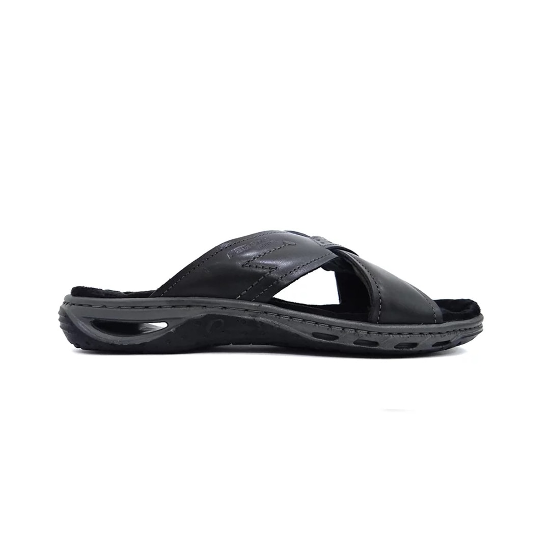 Chinelo Pegada Masculino de Couro 131661 Preto