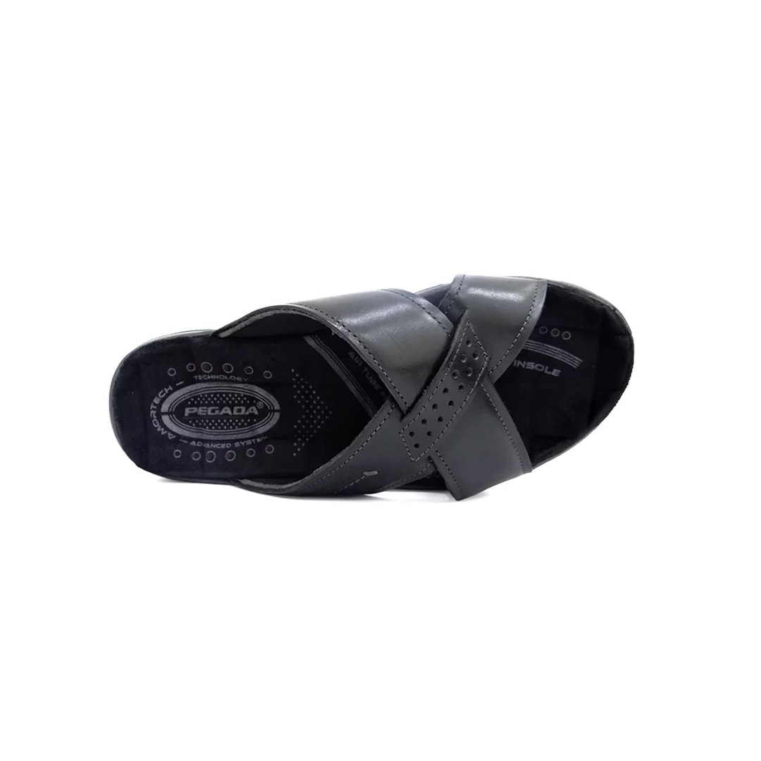 Chinelo Pegada Masculino de Couro 131661 Preto Chinelo Pegada Masculino de Couro 131661 Preto