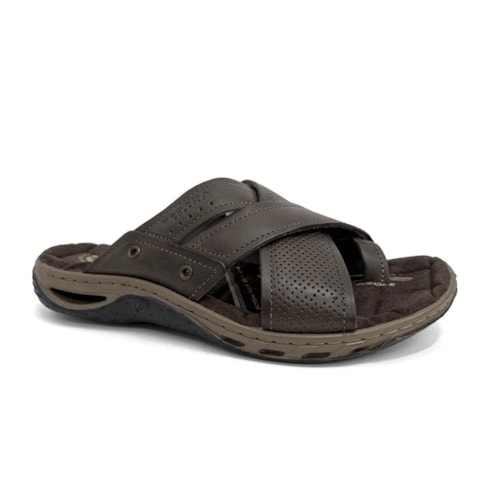 Chinelo Pegada Masculino De Couro 131677 Cravo