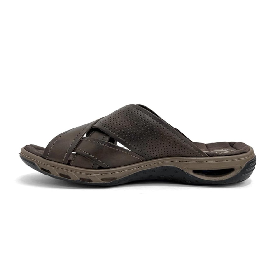 Chinelo Pegada Masculino De Couro 131677 Cravo Chinelo Pegada Masculino De Couro 131677 Cravo